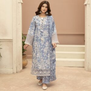 Premium Embroidered Soft Lawn 3-Piece Suit