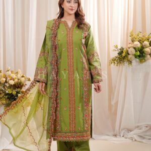 Embodied Mehdi Green Preet Suit 3 Peice