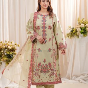 Pistachio Embroidered 3-Piece Suit