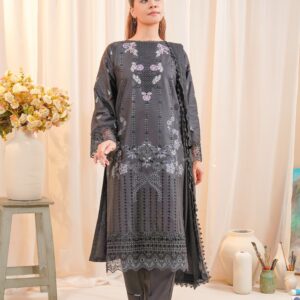 Black Embroidered 3-Piece Suit