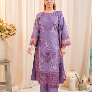 Lavender Embroidered 3-Piece Suit