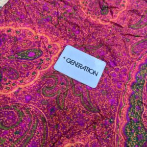 Magenta Purple Paisley Print 2-Piece Unstitched Suit